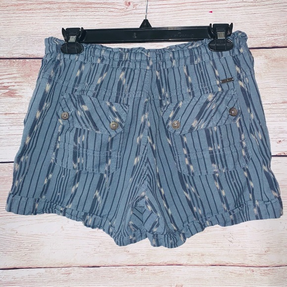 Prana Arlie Boho Tribal Drawstring 100% Organic Cotton Shorts Small - Picture 2 of 5